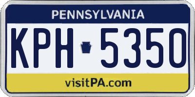 PA license plate KPH5350