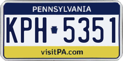 PA license plate KPH5351