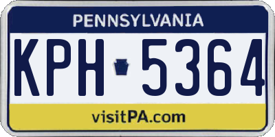 PA license plate KPH5364