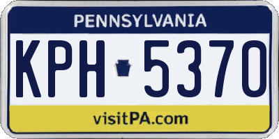 PA license plate KPH5370
