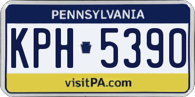 PA license plate KPH5390