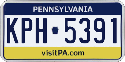 PA license plate KPH5391