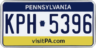 PA license plate KPH5396