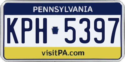 PA license plate KPH5397