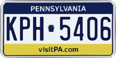 PA license plate KPH5406