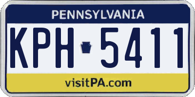 PA license plate KPH5411