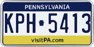 PA license plate KPH5413