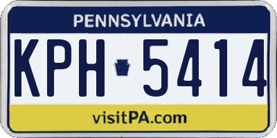 PA license plate KPH5414