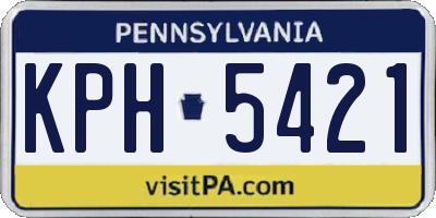 PA license plate KPH5421