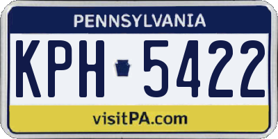 PA license plate KPH5422