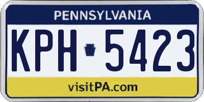 PA license plate KPH5423