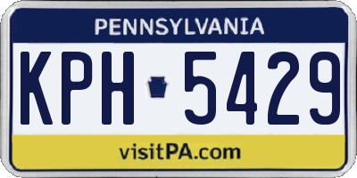 PA license plate KPH5429