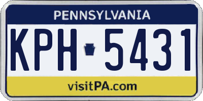 PA license plate KPH5431