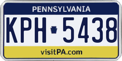 PA license plate KPH5438