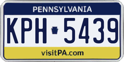 PA license plate KPH5439