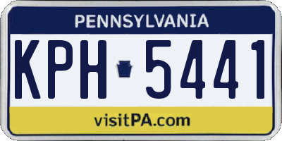 PA license plate KPH5441