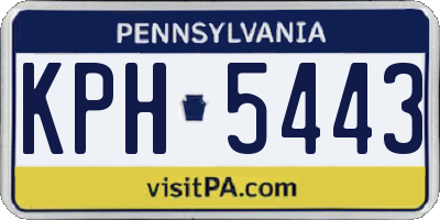 PA license plate KPH5443