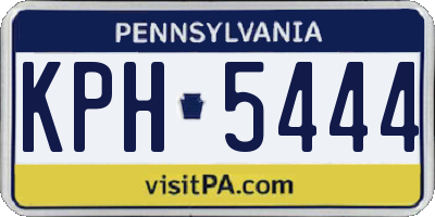 PA license plate KPH5444
