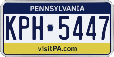 PA license plate KPH5447