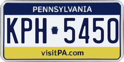 PA license plate KPH5450