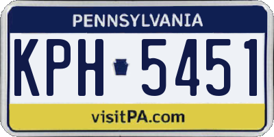 PA license plate KPH5451