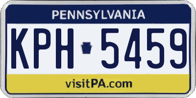 PA license plate KPH5459