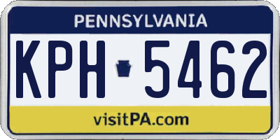 PA license plate KPH5462