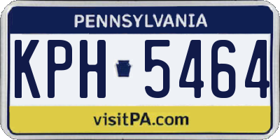 PA license plate KPH5464