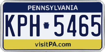 PA license plate KPH5465