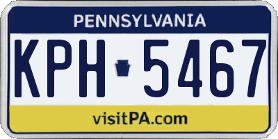 PA license plate KPH5467