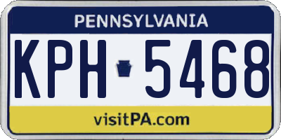 PA license plate KPH5468