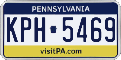 PA license plate KPH5469