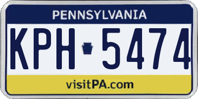 PA license plate KPH5474