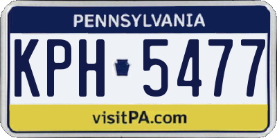 PA license plate KPH5477