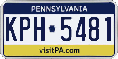 PA license plate KPH5481