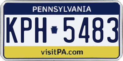 PA license plate KPH5483