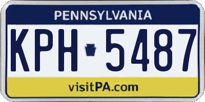 PA license plate KPH5487