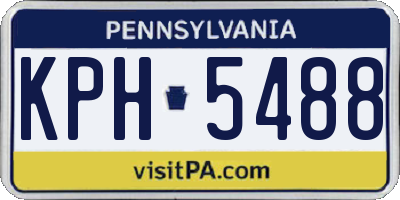PA license plate KPH5488