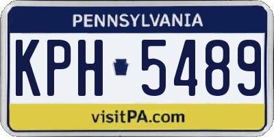 PA license plate KPH5489