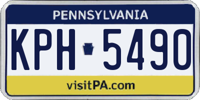 PA license plate KPH5490