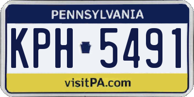 PA license plate KPH5491