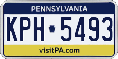 PA license plate KPH5493