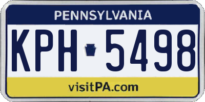 PA license plate KPH5498