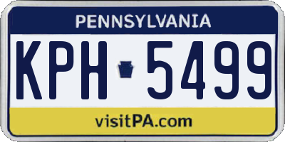PA license plate KPH5499
