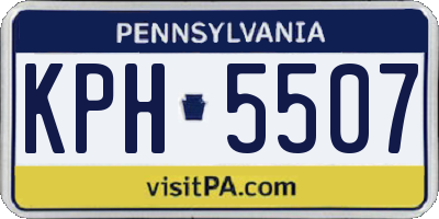 PA license plate KPH5507