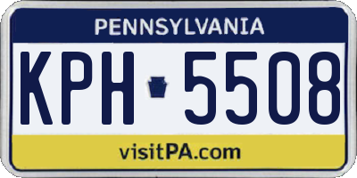 PA license plate KPH5508