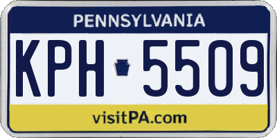 PA license plate KPH5509