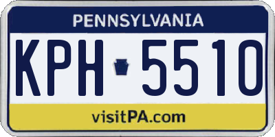 PA license plate KPH5510