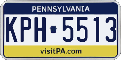 PA license plate KPH5513