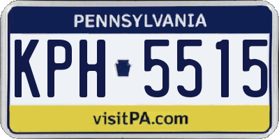 PA license plate KPH5515